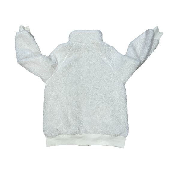 Merokeety Fuzzy Fleece Cardigan Jacket Cream/Off White Color Sz Small Soft Cozy - Picture 2 of 12